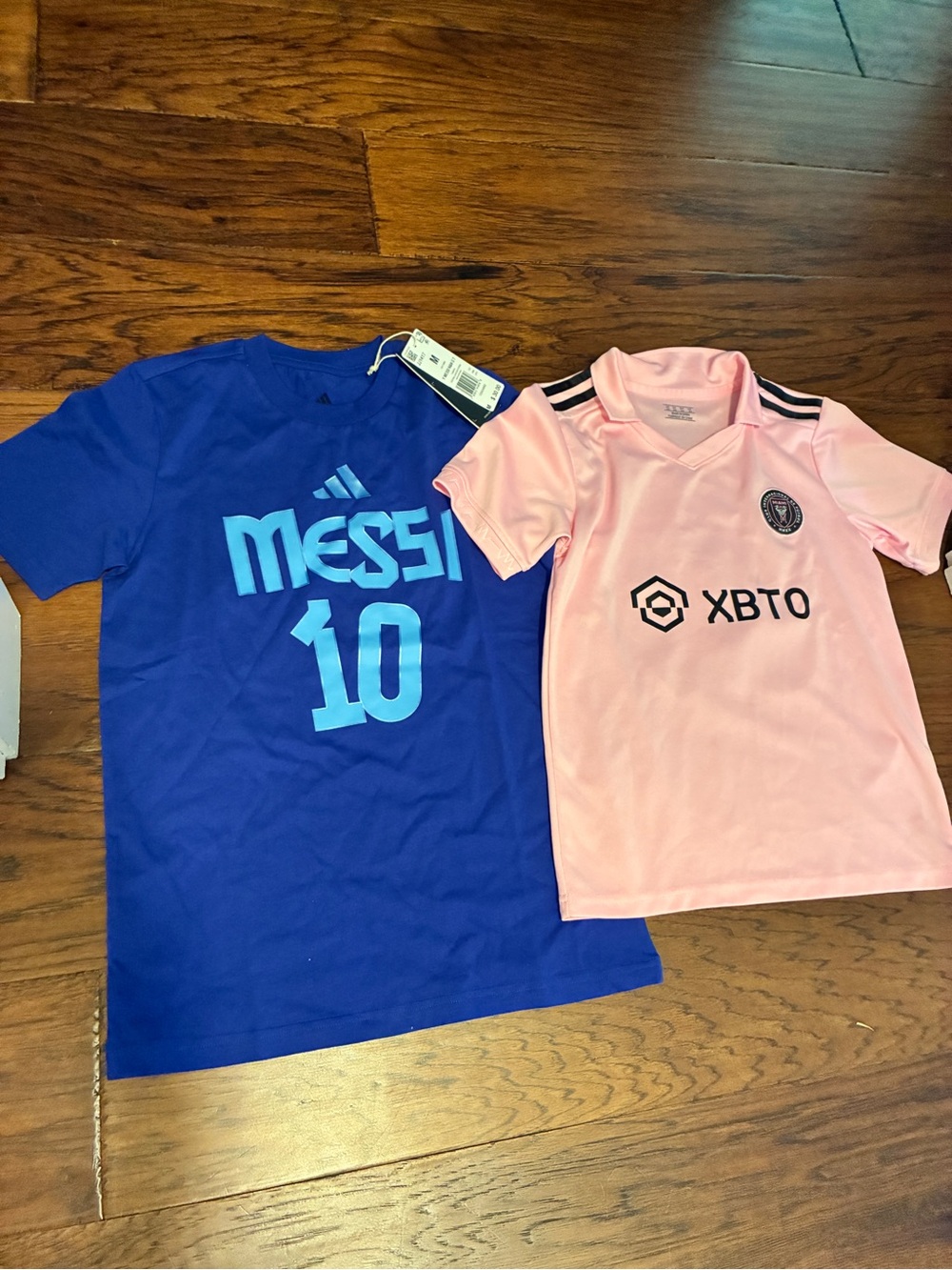 Adidas Youth Boys Brother Bundle of 2 Messi T-Shirt & Soccer Jersey Sizes YM/YS